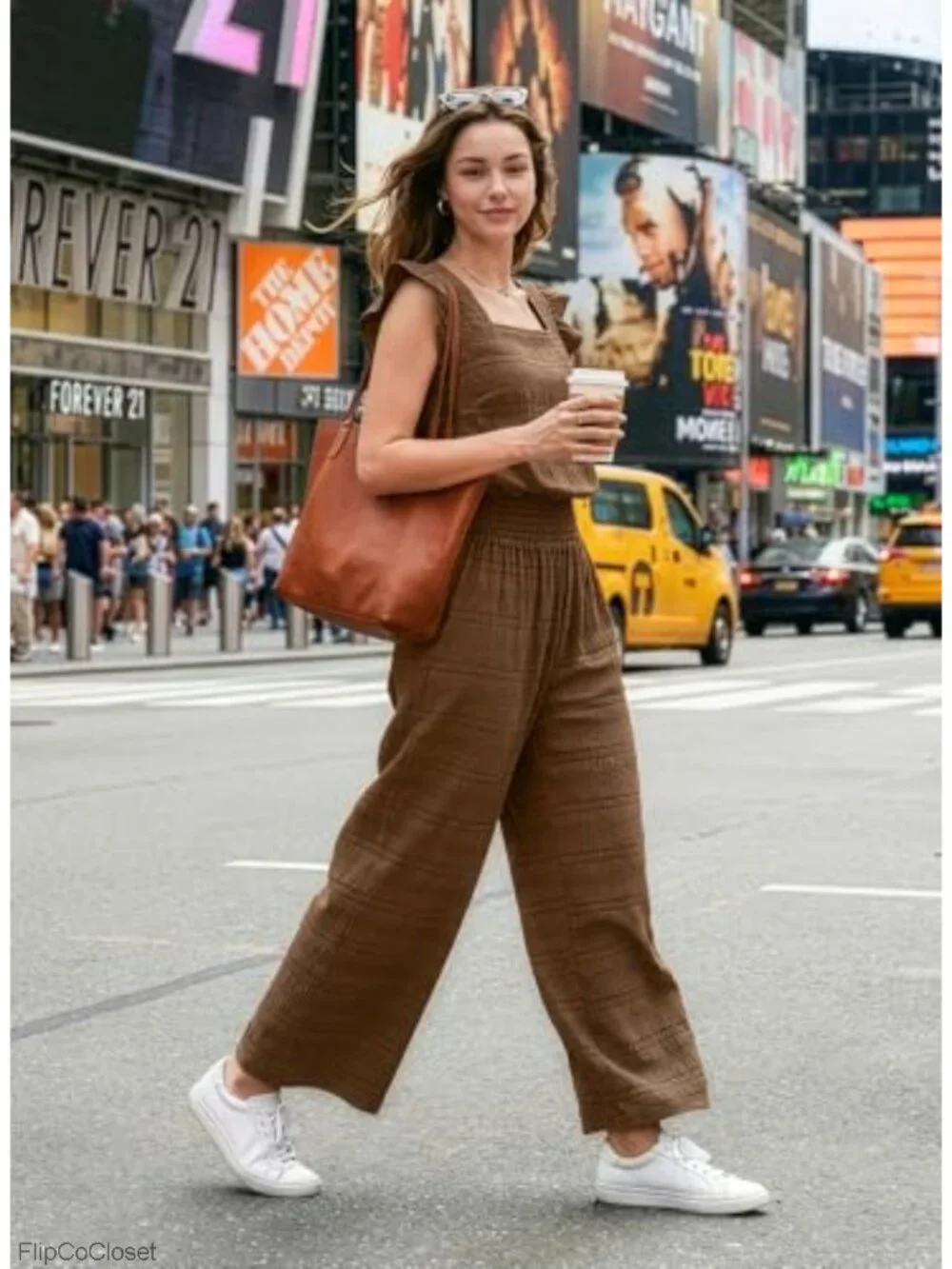 Womens Casual Loose One Piece Jumpsuit Square Neck Wide Leg Smocked Waist Short
